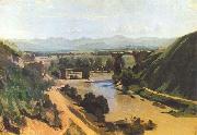 Jean Baptiste Camille  Corot The Bridge at Narni Sweden oil painting artist